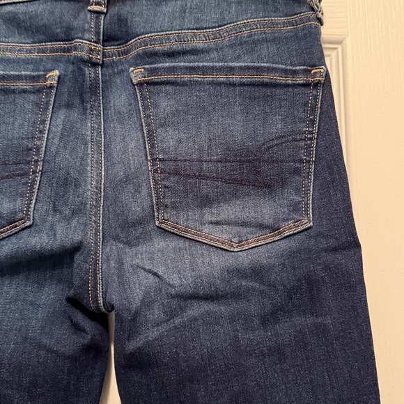 American Eagle Outfitters Next Level Stretch Dark Indigo Skinny Jeans (Short) - Picture 4 of 4